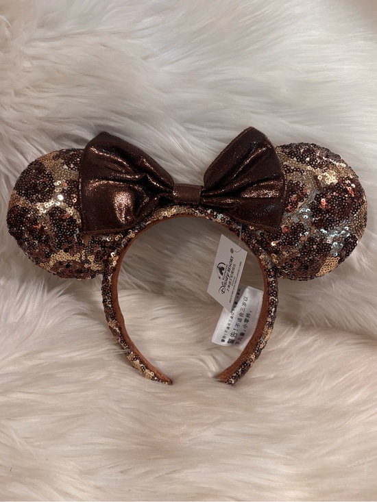Shanghai Disney Parks GIRAFFE Animal Print Sequin Minnie Ears Headband LE main image 4